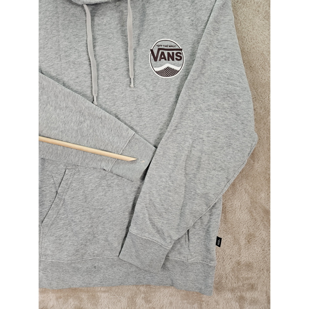 Vans Off The Wall Hoodie Pullover Sweatshirt Mens Sz S Burgundy Grey Skateboard - Picture 4 of 10